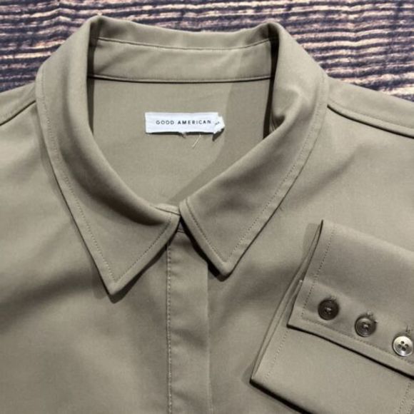 Good American Women's Safari Utility Belted Tunic Khaki Size 4 EUC - Picture 3 of 8